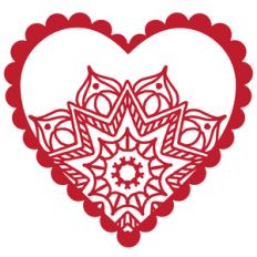 layered scallop heart mandala