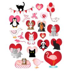 valentine critters planner stickers