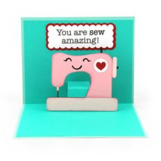 pop up card valentine sewing machine