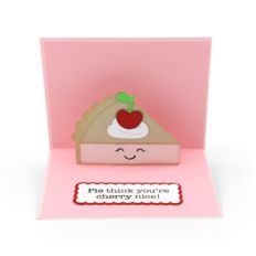 pop up card valentine pie
