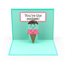 pop up card valentine ice cream
