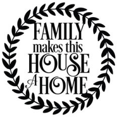 family makes a house a home wreath