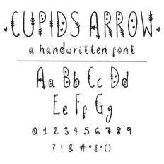 cupids arrow font