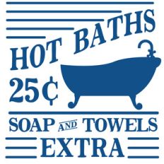 hot baths sign