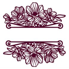 flower monogram border