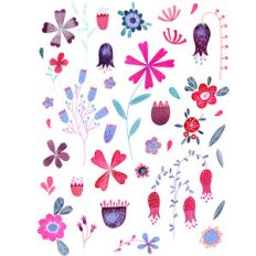 kennington flowers watercolor stickers