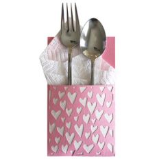 heart flatware holder