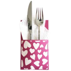 heart flatware holder