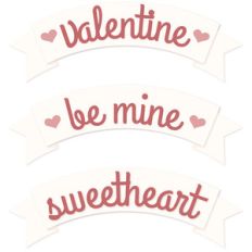 valentine be mine banner trio