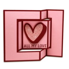 all my love fancy fold card