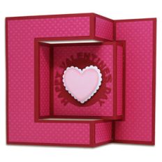 happy valentine's day fancy fold card