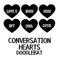 conversation hearts doodlebat