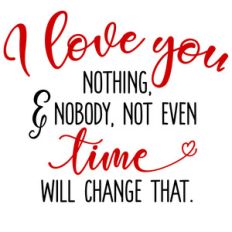 not even time will change
