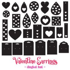 valentine earrings font