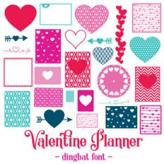 valentine planner font