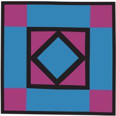 amish quilt square-diamond