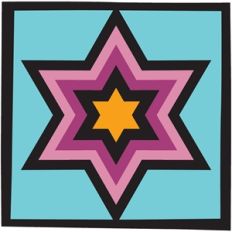 amish quilt square-star