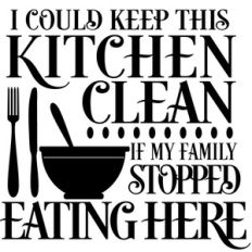 kitchen clean sign