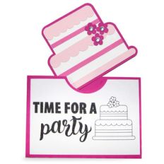 pocket coloring card - time for a party!