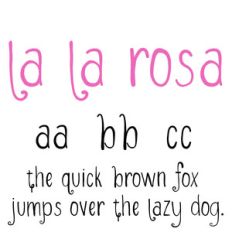 cg la la rosa font