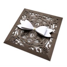 lace square envelope with a bow