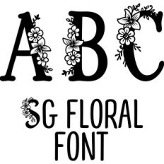 sg floral font