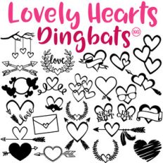 sg lovely hearts dingbats