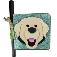 labrador double sticky note holder
