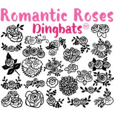 sg romantic roses dingbats