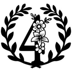 floral number 4