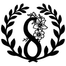floral number 8