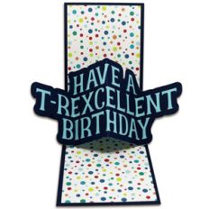t-rexcellent birthday twist pop card