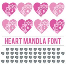 heart mandala font