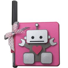 robot double sticky note holder