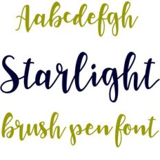 starlight brush pen font