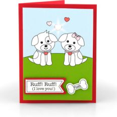 light up card dog