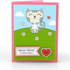 light up card cat