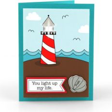 light up card lighthouse