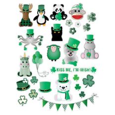 st. patrick's day critter sticker sheet