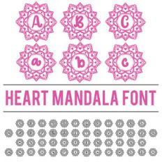 heart mandala font