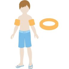 Jacob paper doll swim set