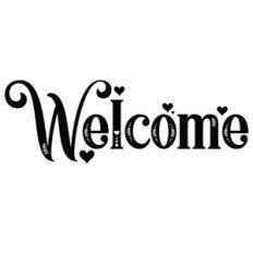 welcome decorative word