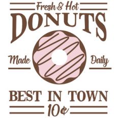 fresh hot donut sign