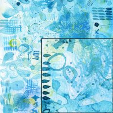 aqua watercolor painted pattern