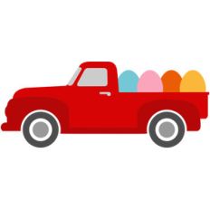 old pickup truck easter eggs