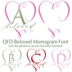 qfd beloved monogram font