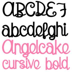 pn angelcake cursive bold
