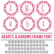 hearts and arrows frame font