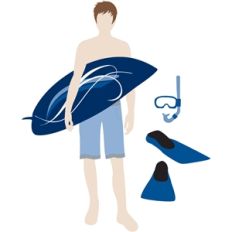 John paper doll beach set