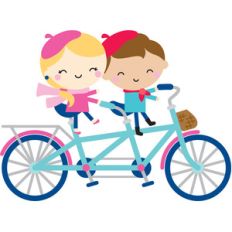 tandem bike couple